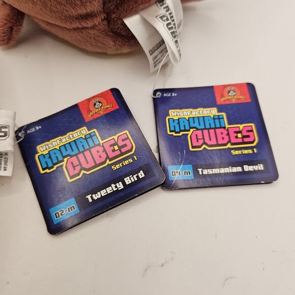 Tasmanian Devil Tweety Bird PLUSH KAWAII CUBE Stuffed 5" Lot Of 2 - Picture 3 of 7